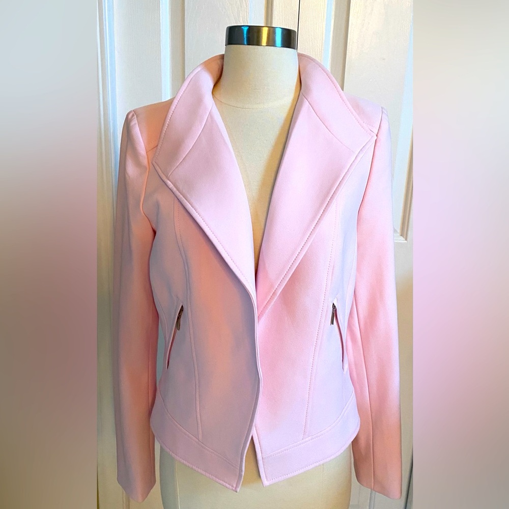 white house black market comfort stretch blazer pink size 8